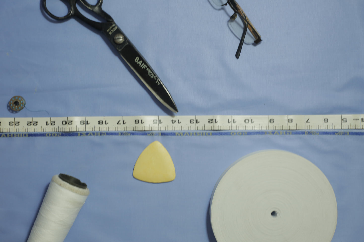 Sky Blue Cotton-Polyester Unstitched Suit – 250 | Sahab Jee