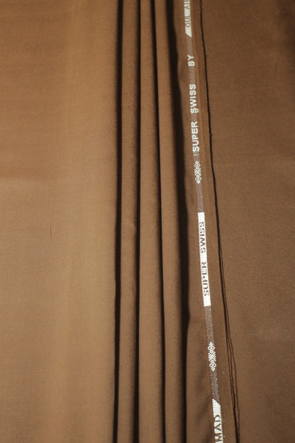 Dark Brown Washing Wear Unstitched Suit – 250 GSM | Sahab Jee
