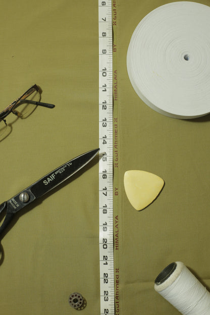 Dark Olive Green Cotton-Polyester Unstitched Suit – 245 GSM | Sahab Jee