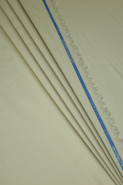 Off White Boshki Unstitched Suit – 400 GSM | Sahab Jee