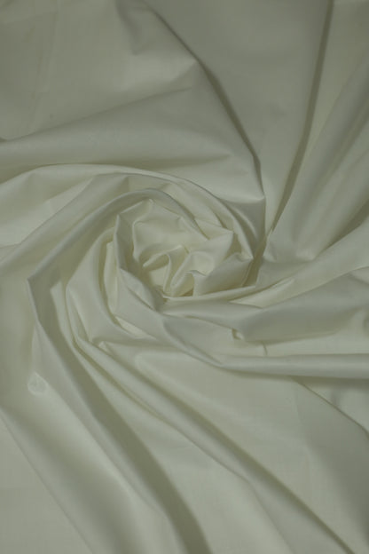 White Cotton-Polyester Unstitched Suit – 245 GSM | Sahab Jee