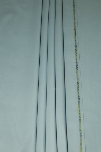 Light Blue Cotton-Polyester Unstitched Suit – 245 GSM | Sahab Jee