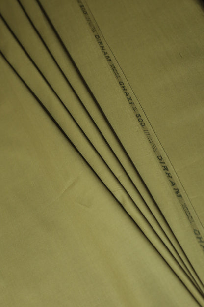 Camel Brown Cotton-Polyester Unstitched Suit | Sahab Jee