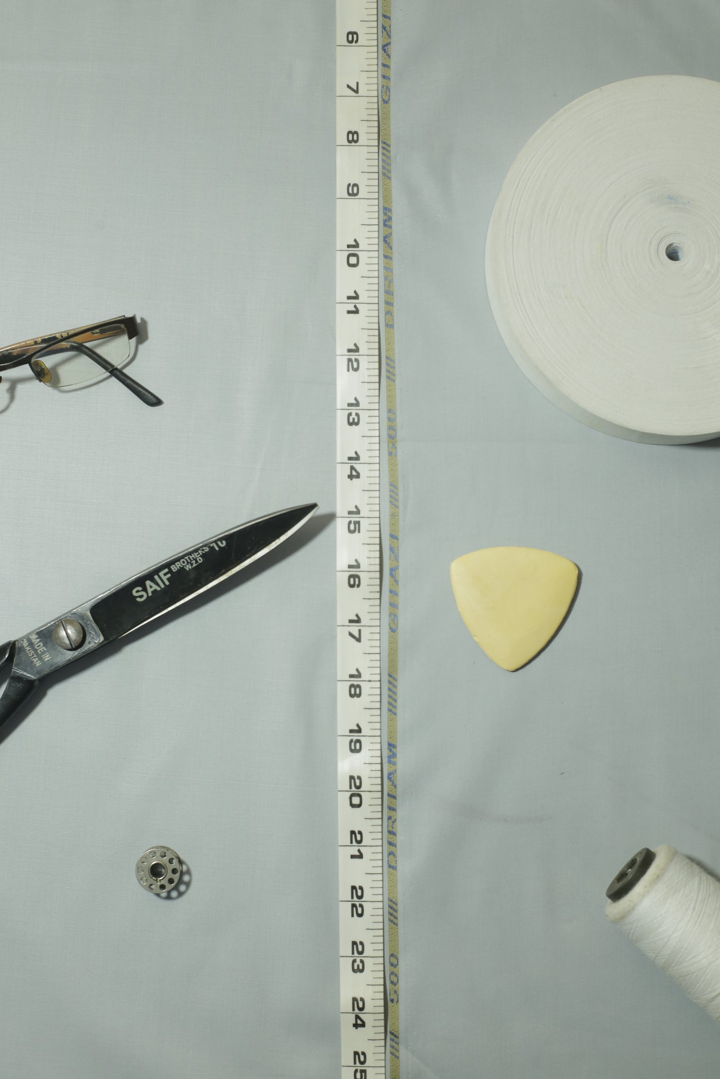 Light Sky Blue Cotton-Polyester Unstitched Suit – 245 GSM | Sahab Jee