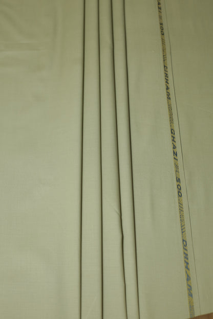 Olive Beige Cotton-Unstitched Suit – 245 | Sahab Jee