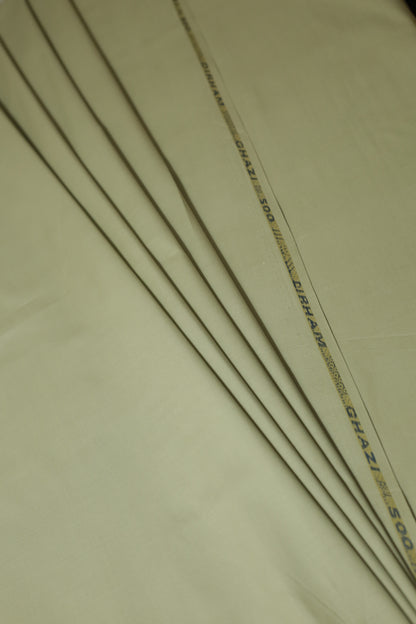 Olive Beige Cotton-Unstitched Suit – 245 | Sahab Jee